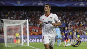 Ben Yedder, ante el Maribor.
