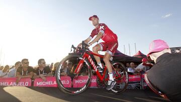 Ángel Vicioso durante la presentación del Giro de Italia 2017.