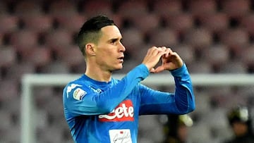 Callejón celebra un gol esta temporada con el Nápoles.