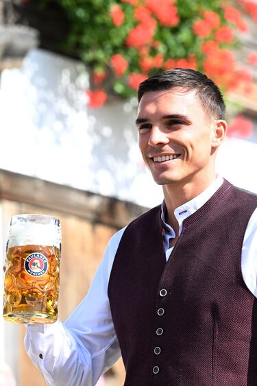 Joao Palhinha durante la fiesta del Oktoberfest celebrado en Munich.