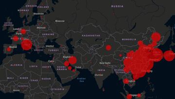 Coronavirus: mapa de afectados y contagiados hoy, en directo