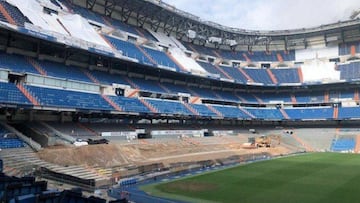 El nuevo Bernabéu crece por dentro