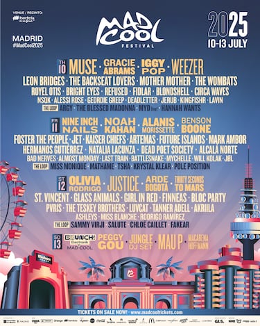 Mad Cool 2025: fechas, horarios, precios y abonos, programación y cartelera de artistas y cómo llegar al festival en Madrid