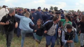 La periodista Petra Laszlo, que se hizo famosa por aparecer golpeando refugiados, podría permanecer cinco años en prisión.