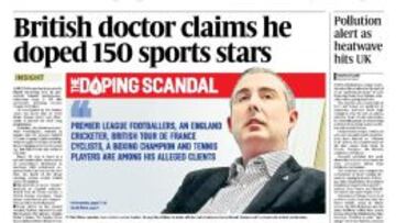 Portada de hoy del Sunday Times.