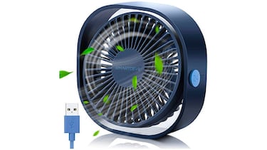 Este mini ventilador portátil USB es potente, ligero y silencioso
