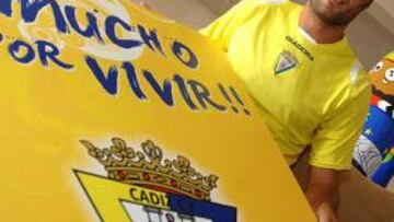<b>Ansioso</b>. El nuevo delantero del Cádiz, Diego Tristán, ha manifestado su intención de demostrar que tiene sitio al nivel más alto