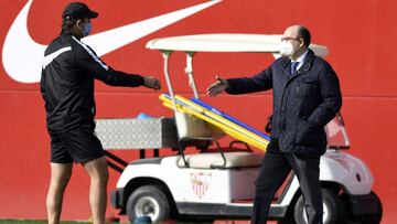 José Castro, junto a Lopetegui.