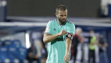 Nacho, con el brazalete de capitán del Real Madrid.