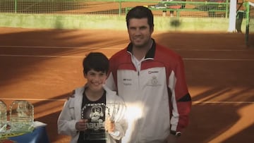 Carlos Alcaraz hijo, con Carlos Alcaraz padre.