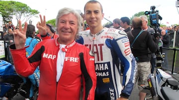 Ángel Nieto junto a Jorge Lorenzo.