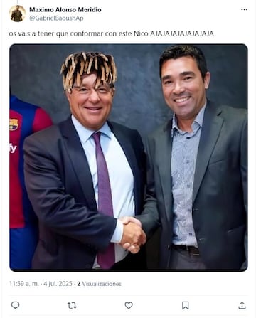 Los memes se ceban con el Barcelona tras la renovación de Nico Williams con el Athletic