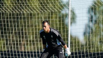 Agustín Marchesín durante un entrenamiento con el Celta.