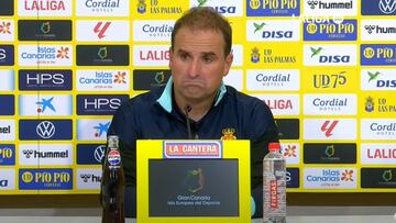 Jagoba Arrasate, entrenador del Mallorca, en la rueda de prensa posterior a la victoria por 2-3 en Las Palmas.