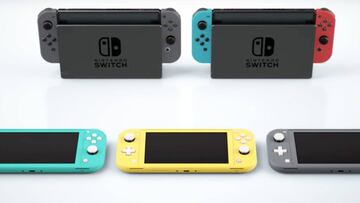 Nintendo Switch (arriba) y Nintendo Switch Lite (abajo)