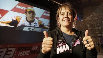 Roser Alentà, madre de Marc Márquez, feliz por el séptimo título mundial de su hijo mayor.