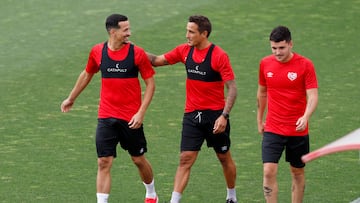 Trejo, junto a Luiz Felipe y Camello.