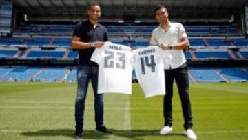 DE LA ‘CANARINHA’ A CHAMARTÍN. Danilo y Casemiro compartieron vestuario en el Oporto el año pasado y ahora con Brasil y el Madrid.