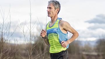 Martín Fiz corre durante un entrenamiento.