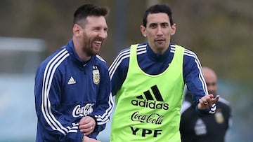 Messi, Paredes y Di María se suman a los entrenamientos de Argentina.