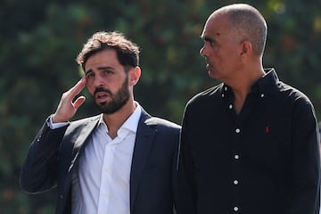 Bernardo Silva el día de la ceremonia fúnebre del futbolista portugués del Liverpool Diogo Jota y su hermano André Silva.