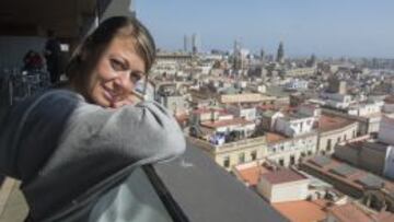 María Vasco, con Barcelona al fondo.