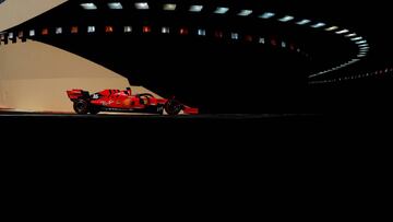 ABU DHABI, UNITED ARAB EMIRATES - DECEMBER 04: Charles Leclerc of Monaco driving the (16) Scuderia Ferrari SF90 during day two of F1 End of Season Testing in Abu Dhabi at Yas Marina Circuit on December 04, 2019 in Abu Dhabi, United Arab Emirates. (Photo by Francois Nel/Getty Images)