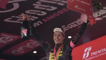 Steinhauser celebra su triunfo en el Giro.