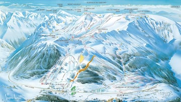 Mapa pistas estación esquí Alpe du Grand-Serre