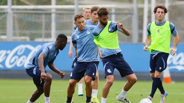 Segundo entrenamiento de pretemporada de la Real Sociedad en zubieta, primero a puerta abierta