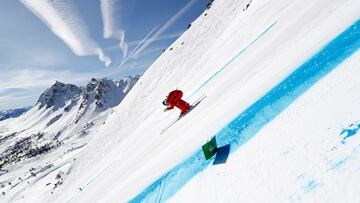 El esquiador Jan Farrell, durante la Copa del Mundo de Speed Ski de Vars.