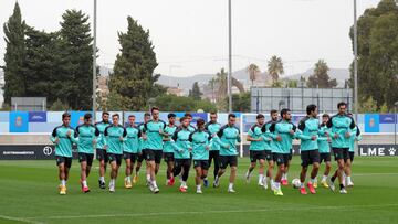 El Espanyol, en un entrenamiento.