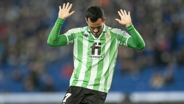 Juanmi, ante la Real.