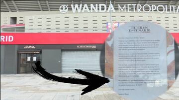 La más que emotiva frase del restaurante del Metropolitano que levantará la moral a todo Madrid