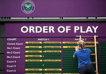 Hasta 2021, un comité de Wimbledon se reservaba el derecho de elegir a los cabezas de serie, tanto de individuales como de dobles, en función de sus actuaciones previas en la campaña de hierba, no exclusivamente por su posición en los rankings mundiales. El antiguo sistema hacía que, por ejemplo, Roger Federer, tuviera un puesto más alto que Rafa Nadal en el sorteo de los cuadros aunque el español estuviera por encima del suizo en la clasificación. Djokovic es el cabeza de serie número uno de la presente edición.
