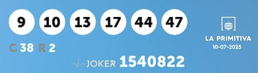 La Primitiva: comprobar los resultados del sorteo de hoy, jueves 10 de julio 