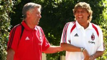 Valdanito Crespo, con Ancelotti.