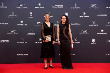 La seleccionadora española Montse Tomé e Ivana Andrés, futbolista del Real Madrid.