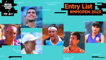El Mutua Madrid Open cuenta con Nadal, Alcaraz y Djokovic