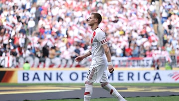 SEATTLE, WASHINGTON - JUNE 25: Franco Mastantuono #30 of CA River Plate looks on prior to the FIFA Club World Cup 2025 group E match between FC Internazionale Milano and CA River Plate at Lumen Field on June 25, 2025 in Seattle, Washington. Buda Mendes/Getty Images/AFP (Photo by Buda Mendes / GETTY IMAGES NORTH AMERICA / Getty Images via AFP)