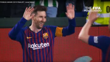 Messi es el favorito al Puskas
por su gol de vaselina al Betis