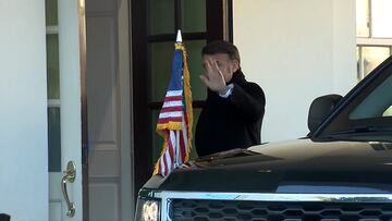 Trump rompe el protocolo y no recibe a Macron en su llegada a la Casa Blanca