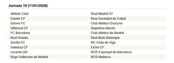El calendario de LaLiga EA Sports 25/26 