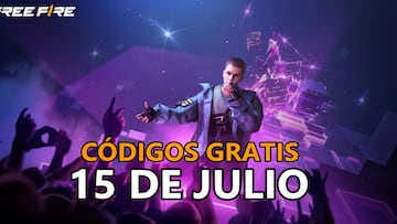 codigos gratis free fire sabado 15 julio