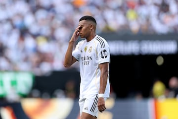 La desolación del delantero francés del Real Madrid, Kylian Mbappé.