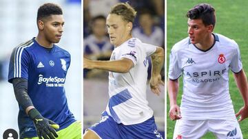 Moha Ramos (Birmingham), Dani Gómez (Tenerife) y Augusto Galván (Cultural), tres jugadores del Castilla que salieron cedidos esta temporada.