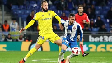 Edu Ramos, en un partido con el Cádiz.