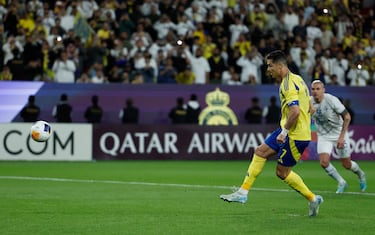 El astro portugués puso el 2-0 en el marcador tras ejecutar a lo panenka el penalti a favor del Al-Nassr.