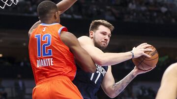 Muy mal en el tiro, Doncic consiguió un triple-doble y lideró una nueva victoria de los Mavericks, esta vez ante los Thunder. Shai, con 34 puntos, fue la oposición.