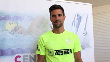 Adrián González, jugador del Málaga